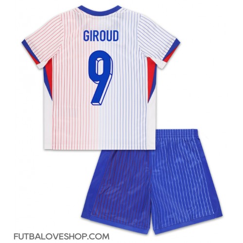 Dres Francúzsko Olivier Giroud #9 Preč pre deti ME 2024 Krátky Rukáv (+ trenírky)